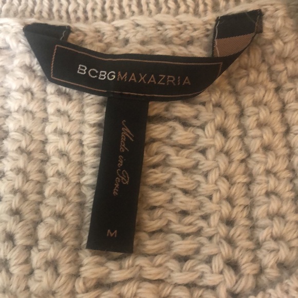 BCBGmaxazria beige creamy sweater, with tie belt! Never worn! - Picture 2 of 3